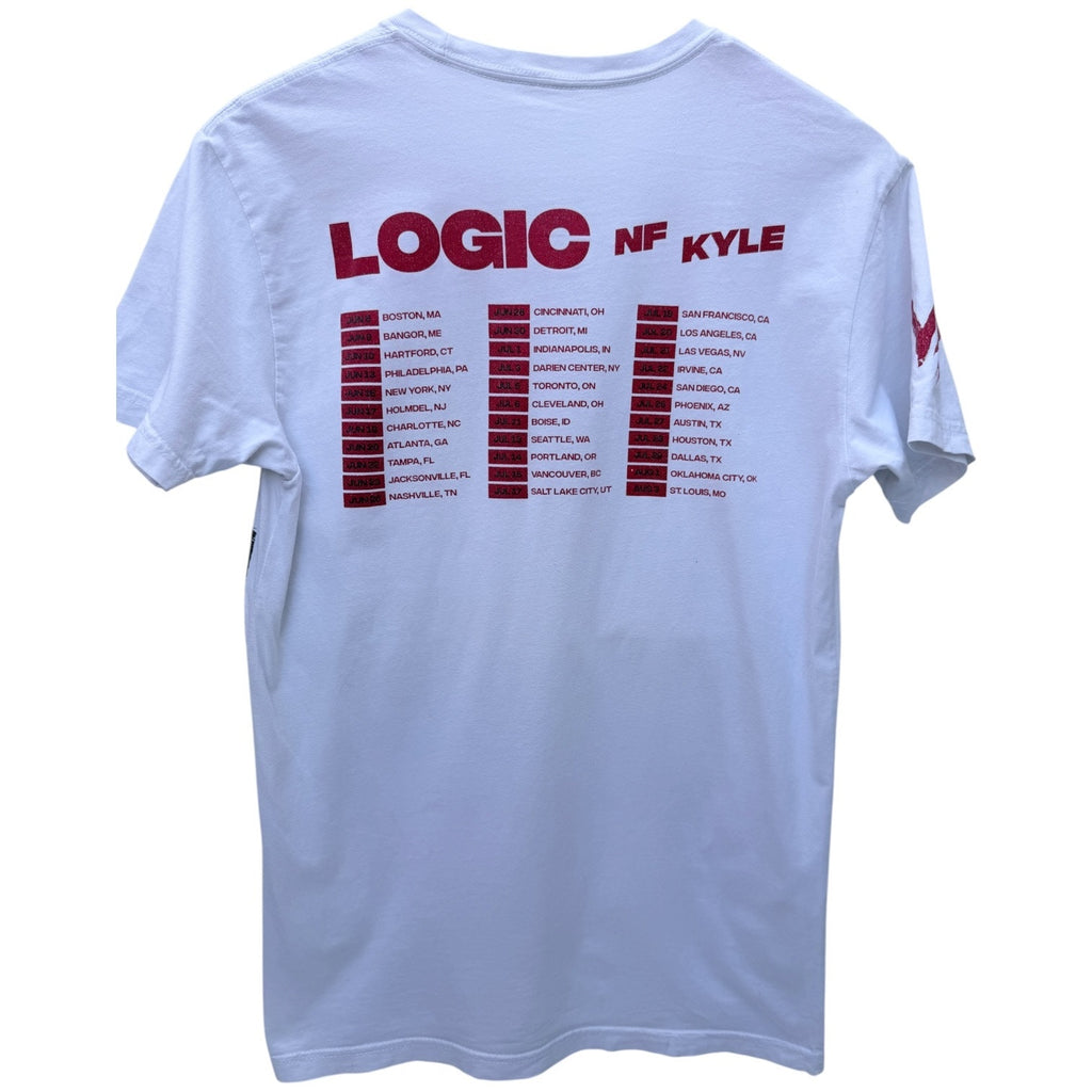 Logic Bobby Tarantino Vs Everybody Tour T Shirt Mens Medium White Graphic Tee