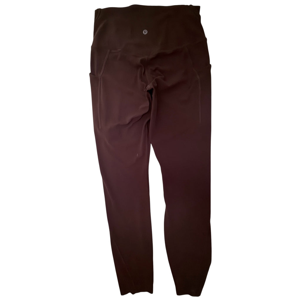 Lululemon High Rise Pocket Leggings Womens Brown 24 Inseam