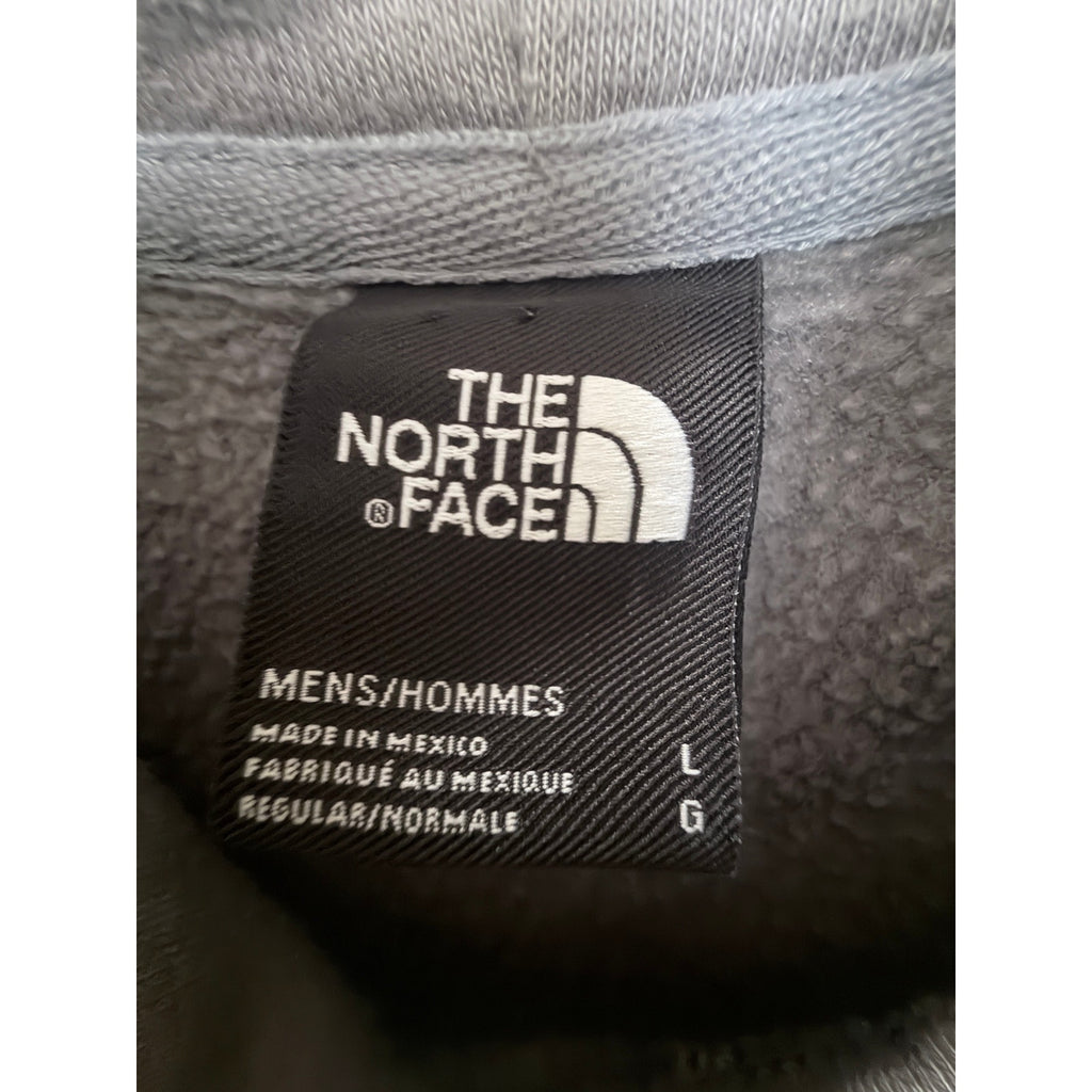 The North Face Mens Hoodie Gray Bear Graphic Pullover Sweatshirt Large