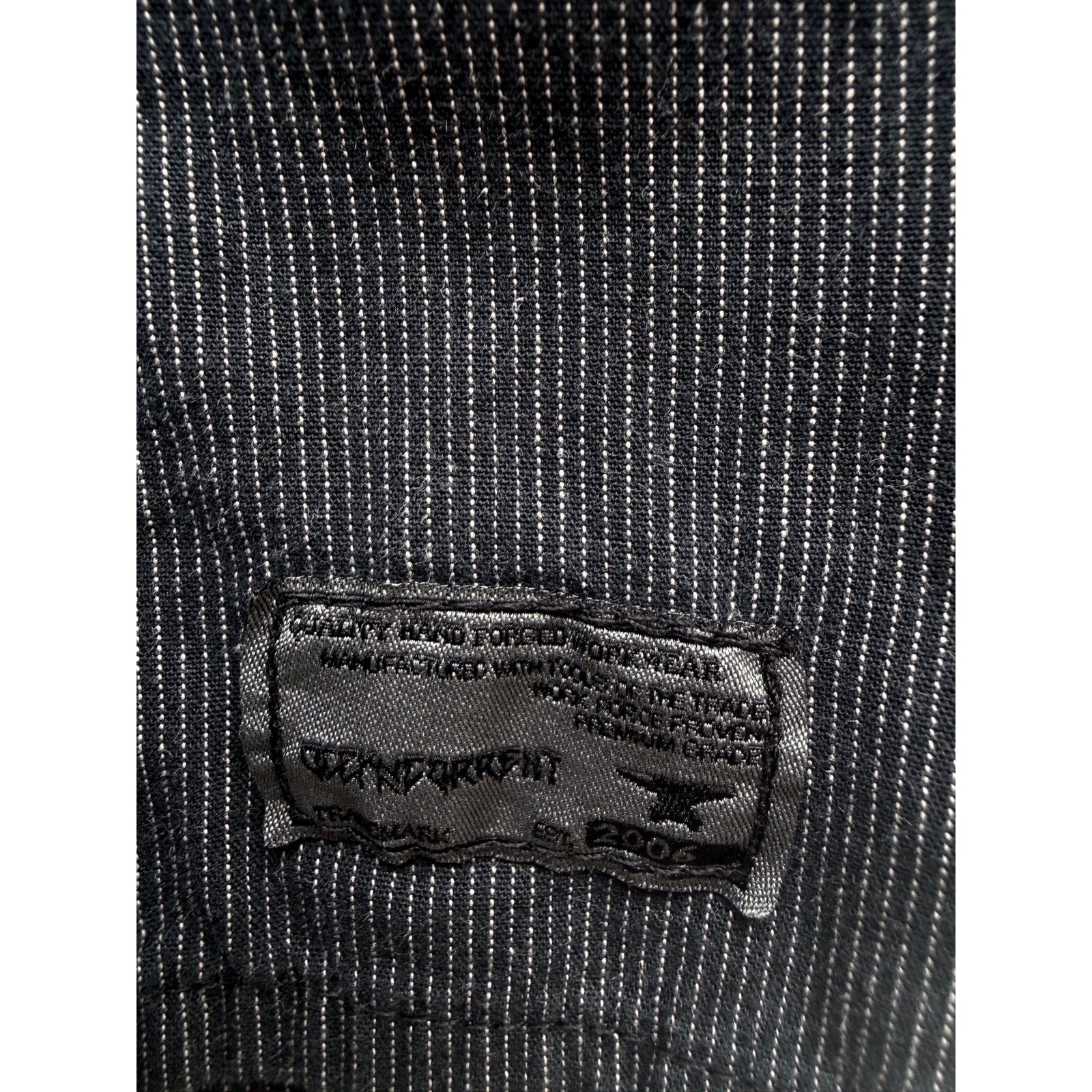 Ocean Current Black Button Up Shirt Mens Large Striped Snap Front Long Sleeve