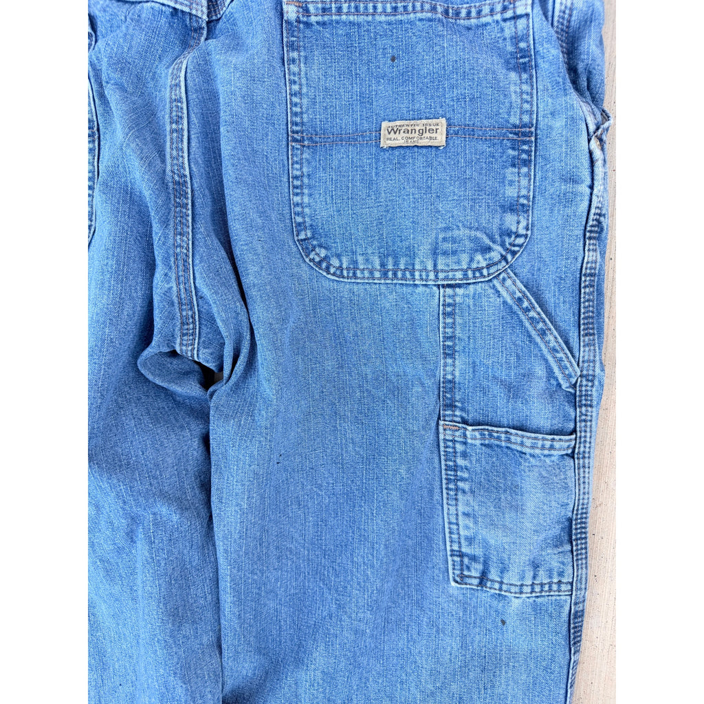 Wrangler Carpenter Jeans 36x32 Blue Denim Work Pants