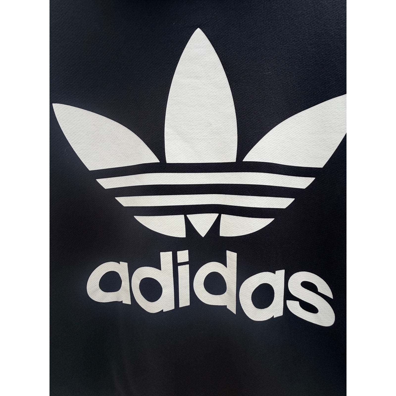 Adidas Originals Big Trefoil Hoodie Women's Large Black White additional view 3