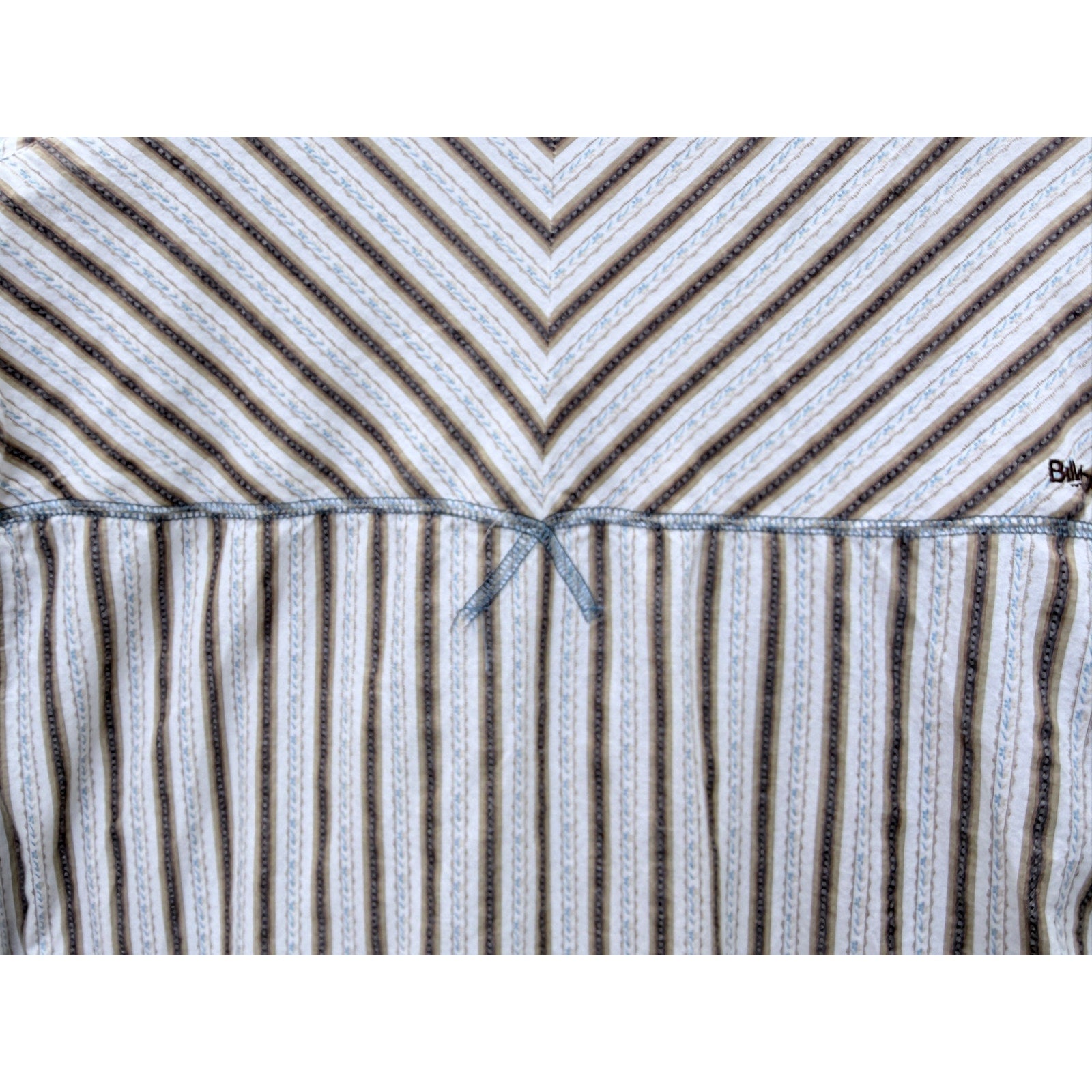 Billabong Button Up Shirt Mens Medium Striped Short Sleeve Surf Casual