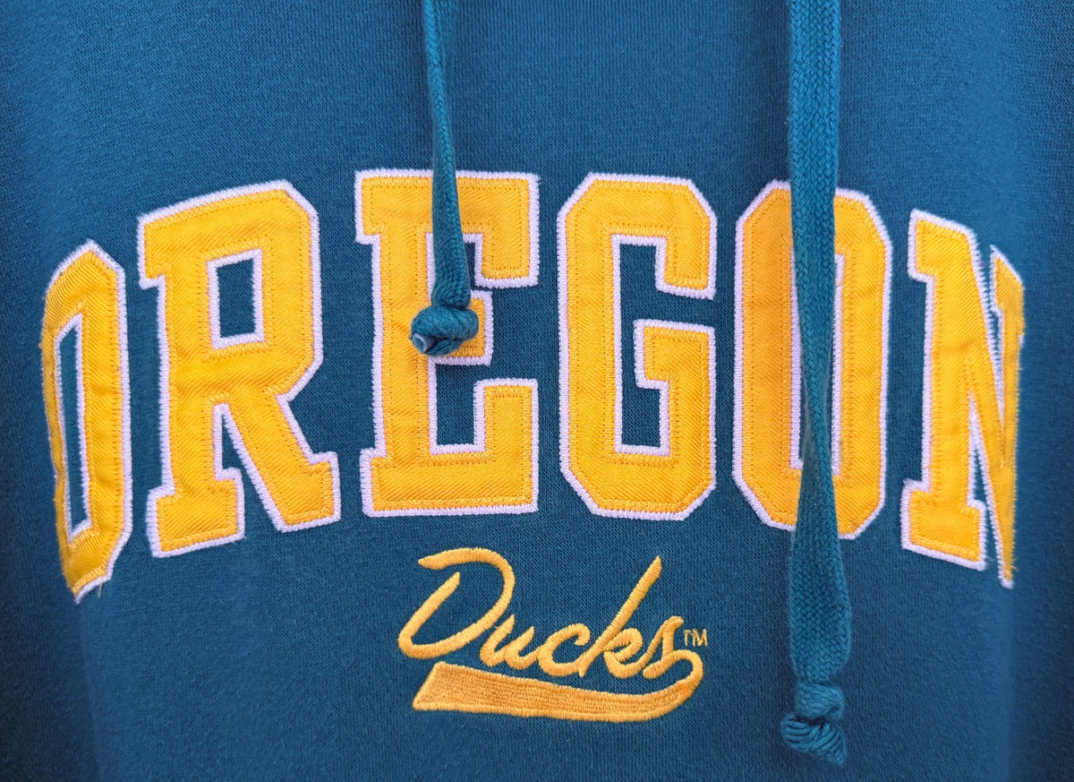 Old Varsity Brand Men's Teal Oregon Ducks Varsity Hooded Hoodie — view 4