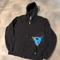Vintage 2000s black embroidered y2k
