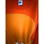 Nike Women's Color Clash Fleece Cropped Sweatshirt Medium Orange - product photo 5
