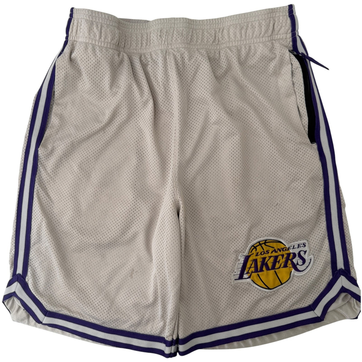 NBA Men's Lakers Mesh Basketball Shorts Medium White product image