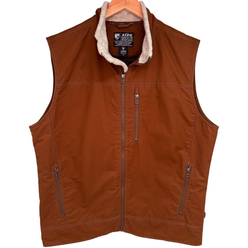 KÜHL Men's Brown Vintage Patina Dye Vest — back view