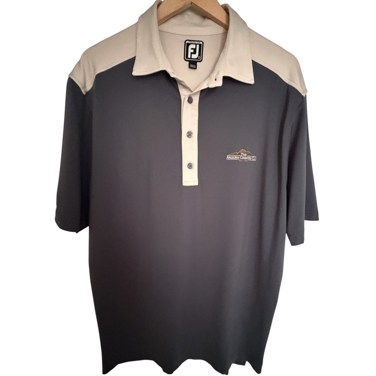 Footjoy Gray Polyester Polo Shirt - Men's L