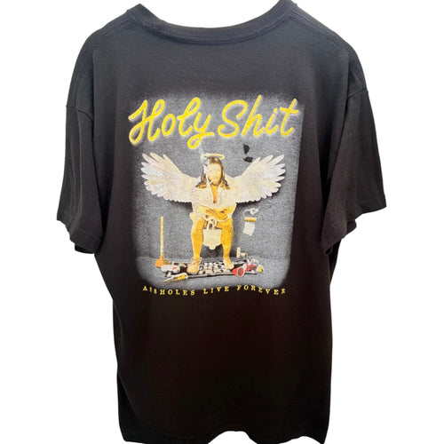 Assholes Live Forever Men's Black T-Shirt — back view