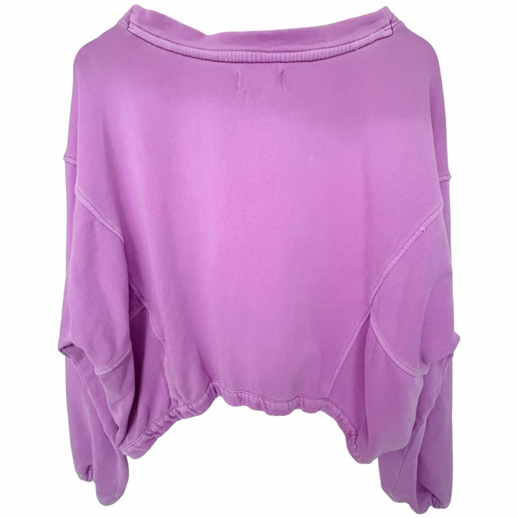 Anthropologie Purple Cropped Sweatshirt Womens M