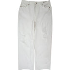AllSaints Ash Women's White Distressed Boyfriend Jeans 31 product image