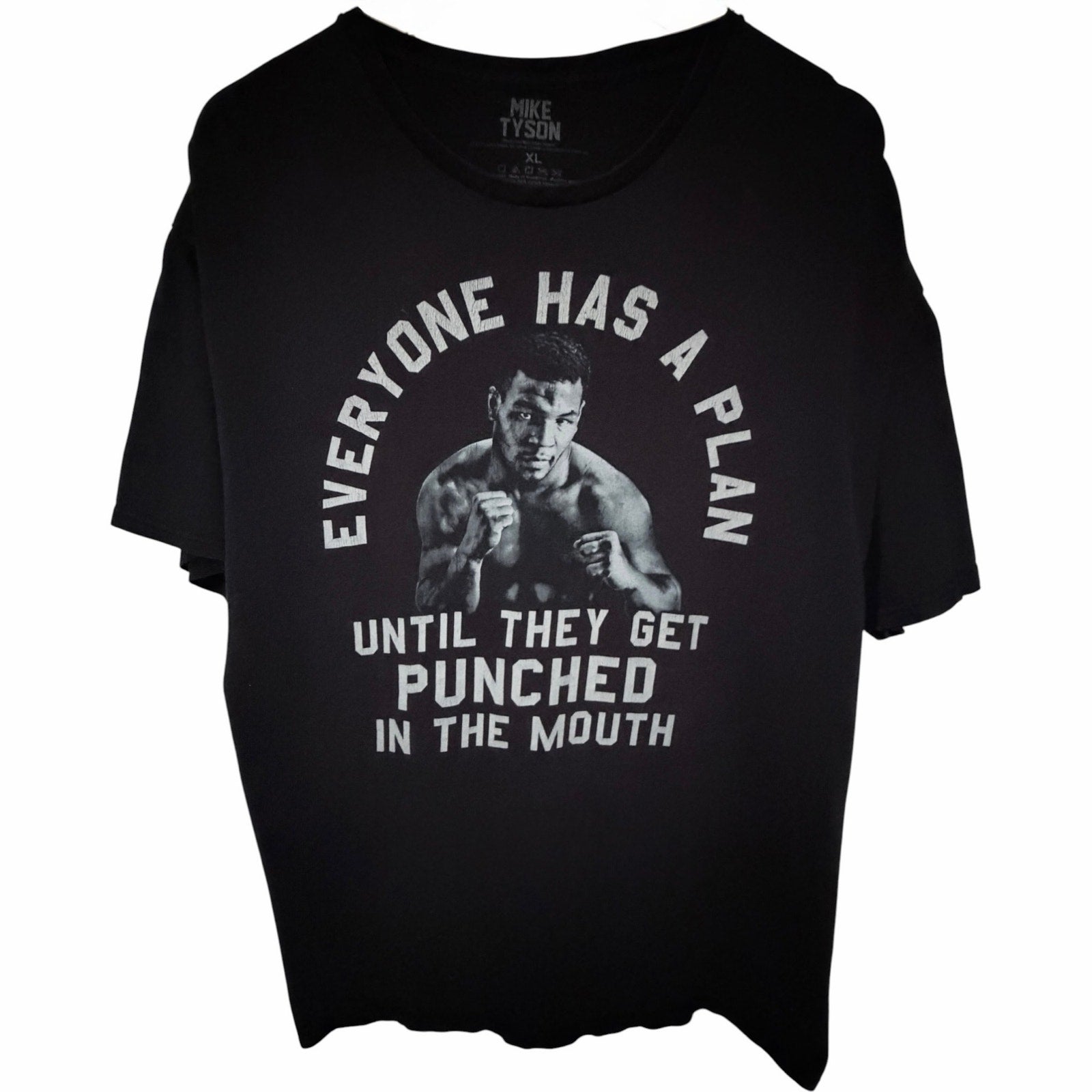 Mike Tyson Everyone Has A Plan Until They Get Punched Graphic T Shirt Mens XL