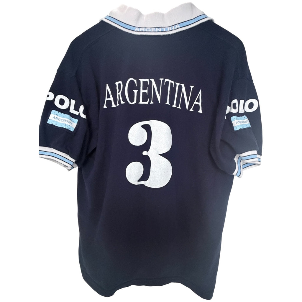 Argentina Polo Shirt Mens XL Rugby Style Short Sleeve Argentina Graphic Navy