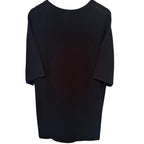 M&O Knits Men's Black Rush Fleece Crewneck T-Shirt — back view