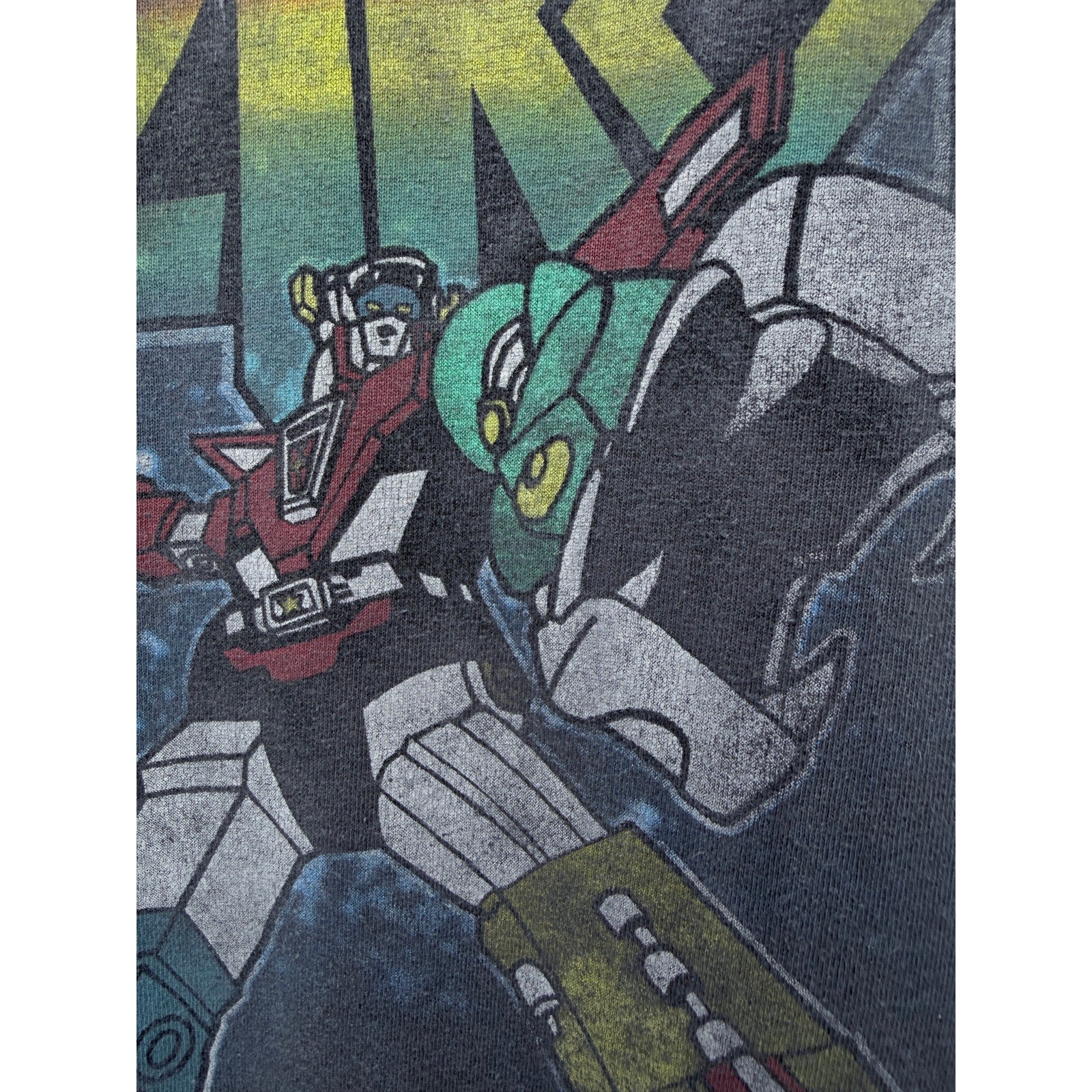 Voltron Graphic T Shirt Mens Large Gray Defender Of The Universe Anime Tee