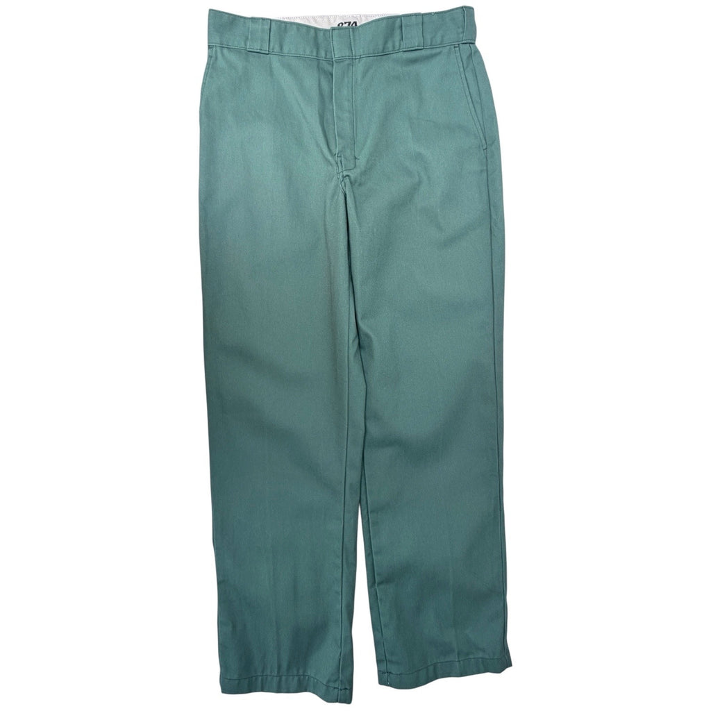 Dickies Mens Pants 34x32 Green Original Fit Workwear Straight Leg Chinos