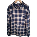 Patagonia Organic Cotton Flannel Shirt Mens XXL Blue Plaid Button Front