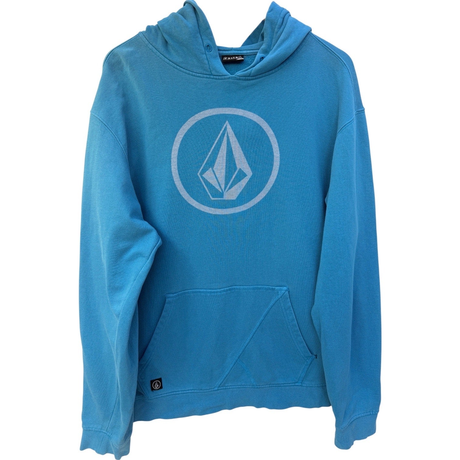 Volcom Pullover Hoodie Mens XL Blue Graphic Skate Surf Streetwear Sweatshirt