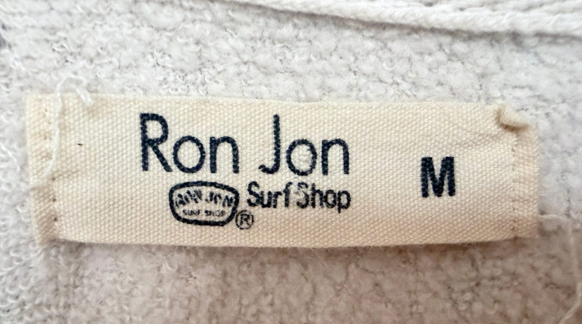 Ron Jon Women's White Surf Shop Hoodie — brand label
