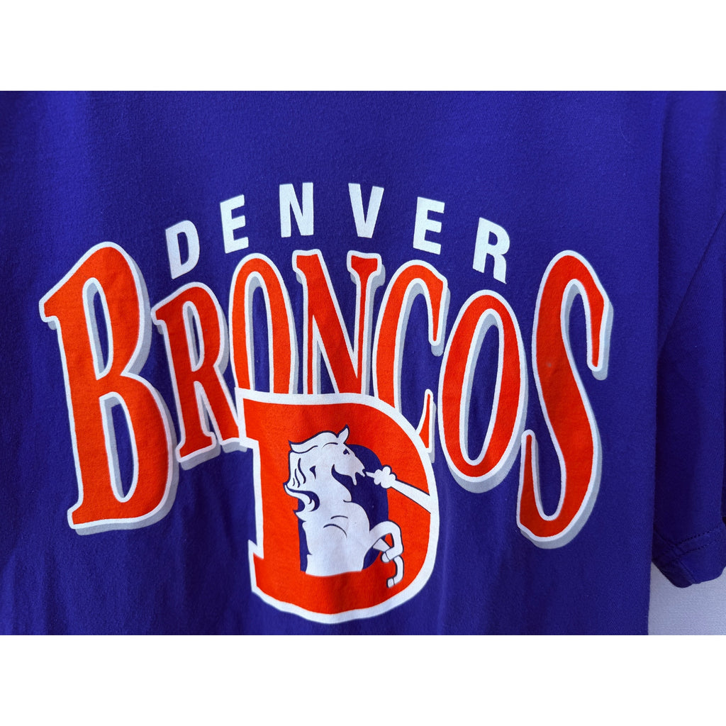 Nike Denver Broncos NFL T Shirt Mens Medium Blue Football Graphic Tee