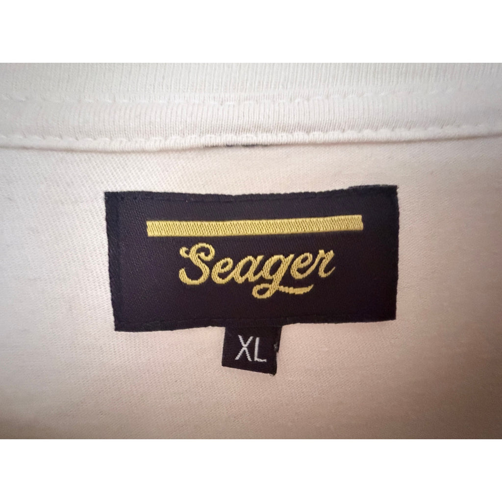 Seager That Good Good Company Motorcycle Graphic T Shirt Mens XL Beige