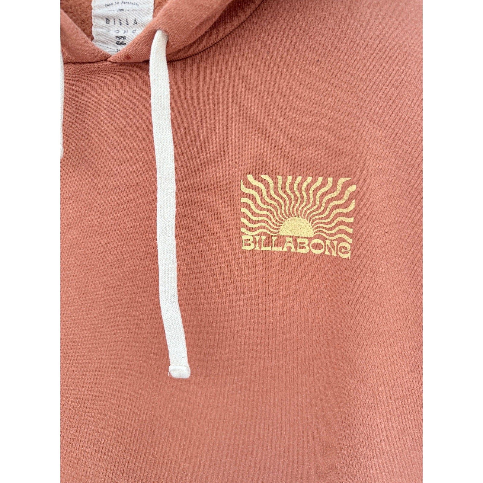 Billabong Pullover Hoodie Womens Medium Pink Surf Skate Casual Sweatshirt