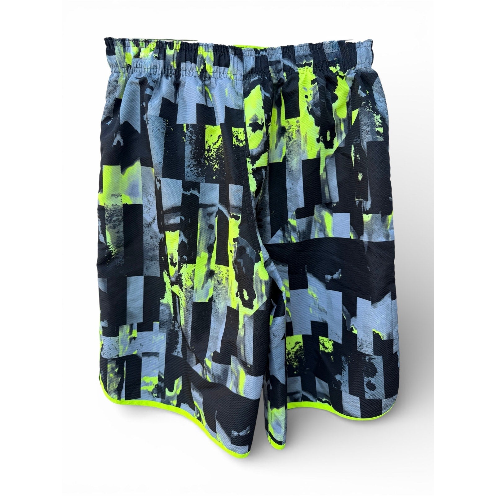 Nike Yellow Swimwear Neon Graphic Swim Trunks Small
