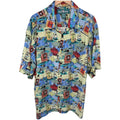 Big Dogs Men's Blue Fleece Button-Up — front view