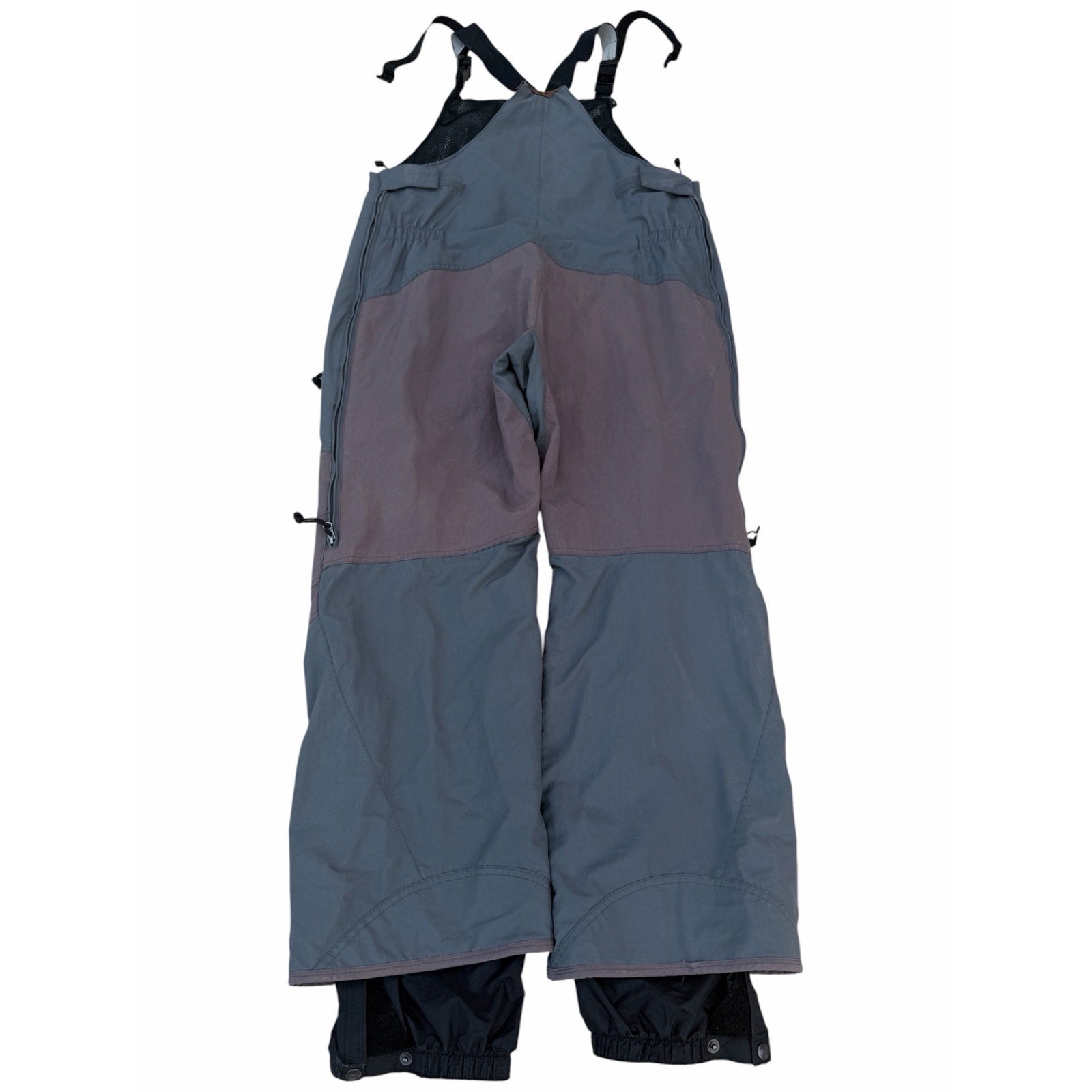 Burton Universe Vintage Adult Large Gray Blue Snowboard Bib Pants