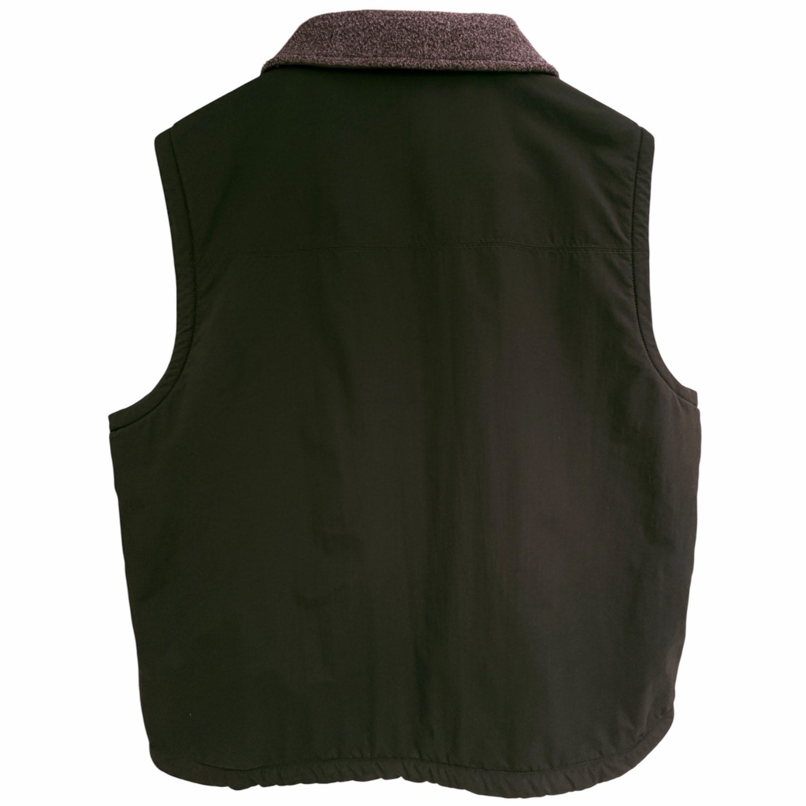 L.L.Bean Black Nylon Fleece Lined Full Zip Outdoor Vest Mens M