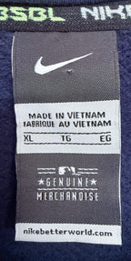 Nike Men's Navy Blue Cleveland Indians Genuine Merchandise Hoodie — brand label