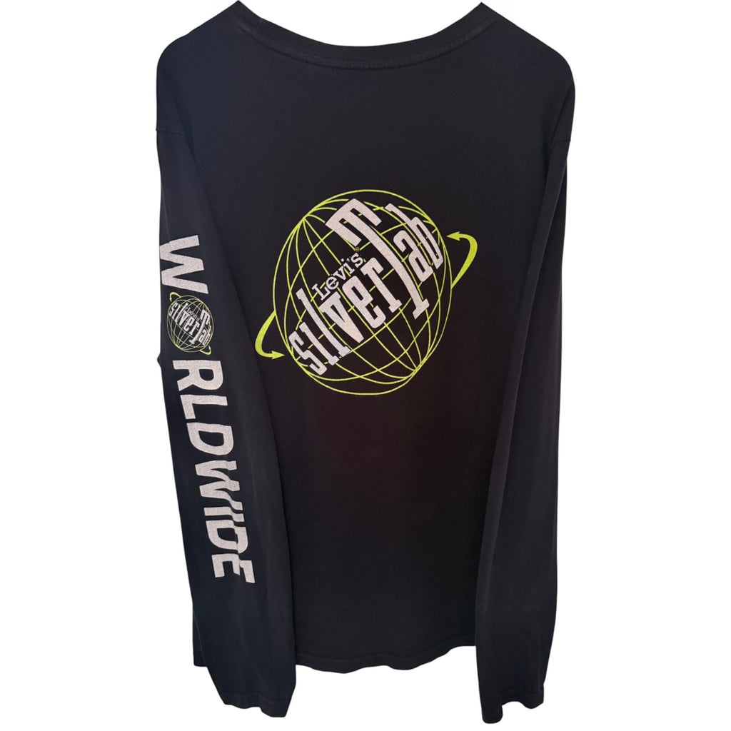Levi's Men's Black Oversized Crewneck T-Shirt — back view