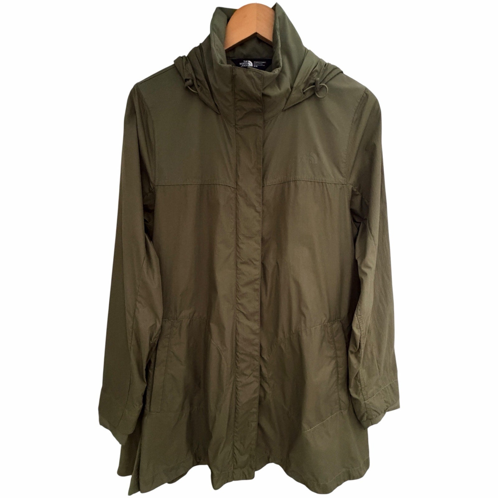 The North Face Flychute Women’s Olive Green Hooded Windbreaker Jacket