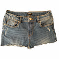Hudson Girls Size 14 Denim Shorts Distressed Adjustable Waist