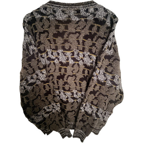 Adam Sloane Vintage Geometric Knit Made in USA Sweater - Men's L