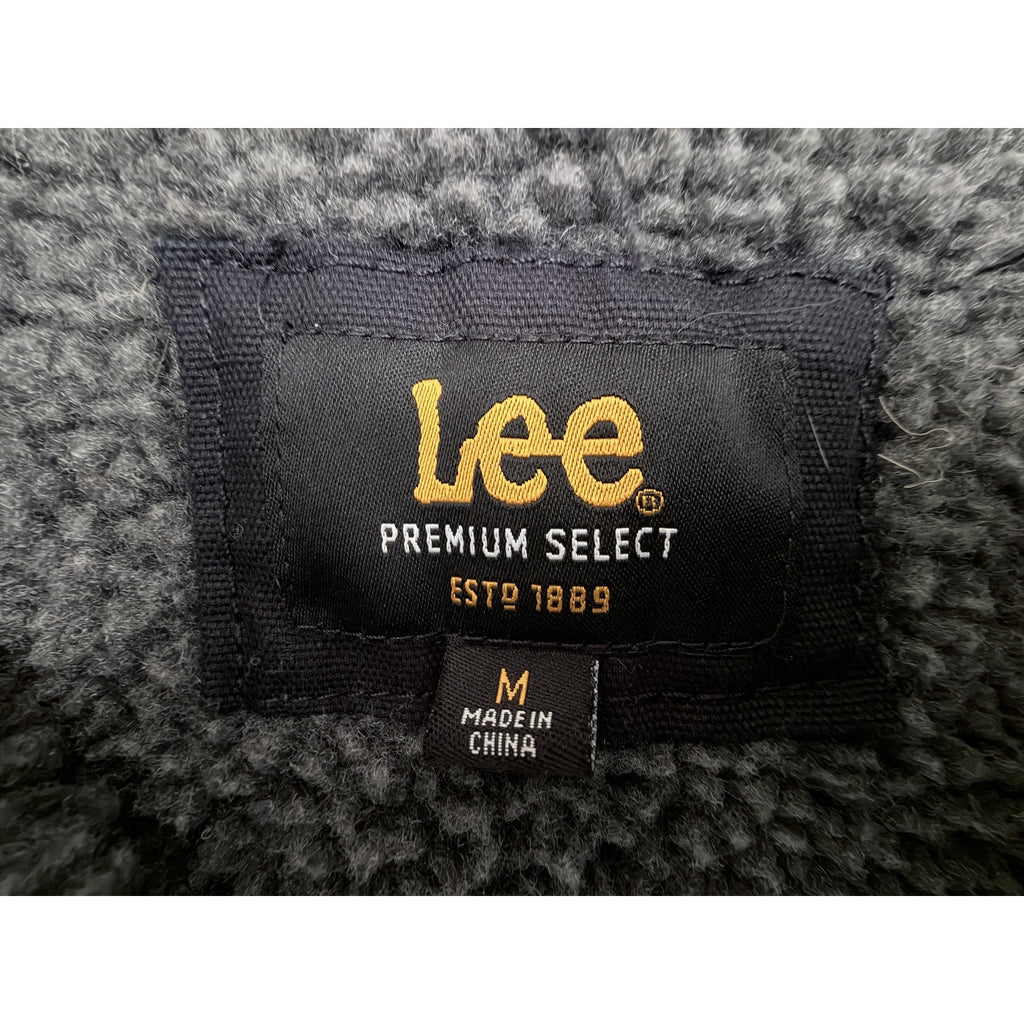 Lee Premium Select Mens Medium Black Sherpa Lined Full Zip Vest