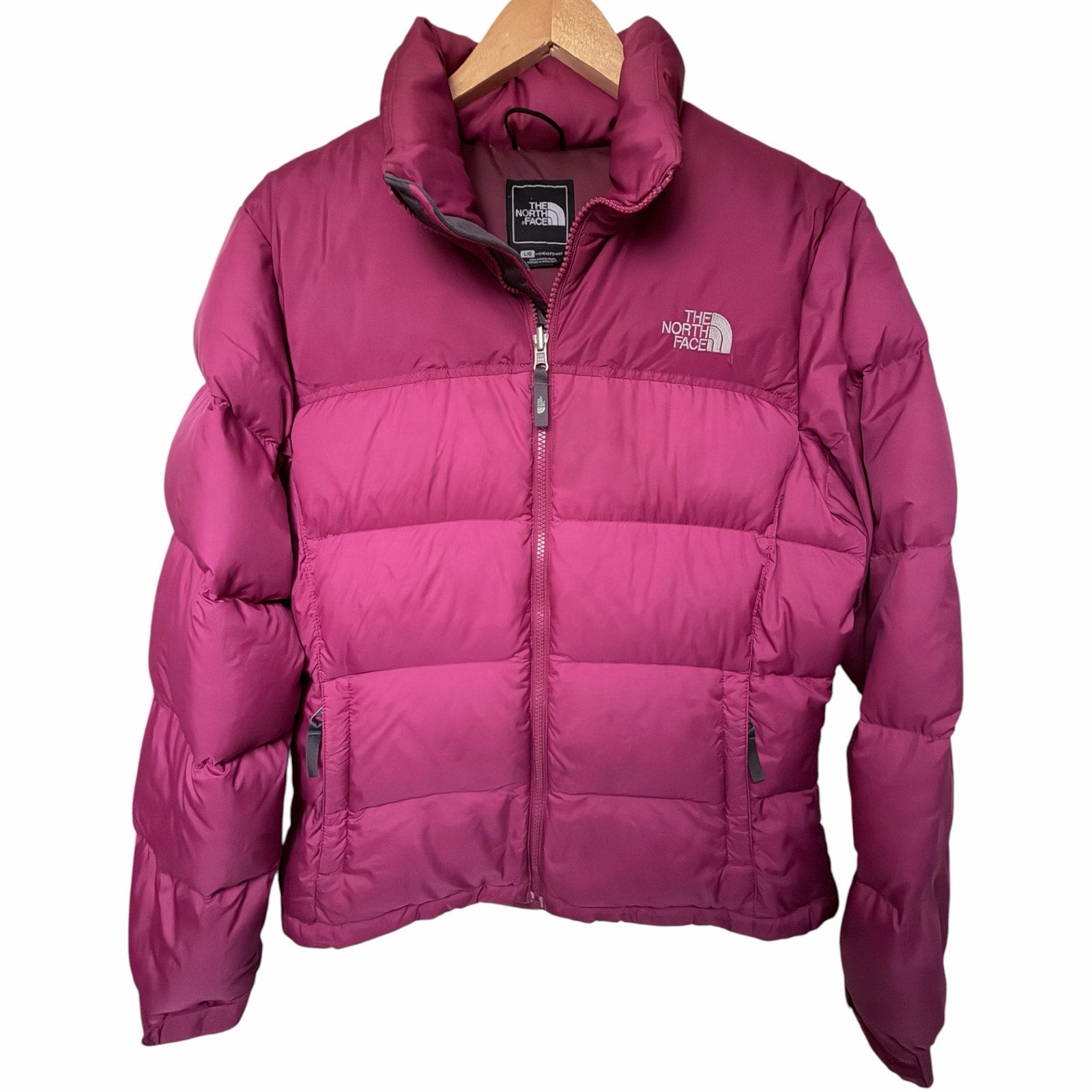 The North Face Women's Nuptse 700 Down Puffer Jacket Burgundy Large