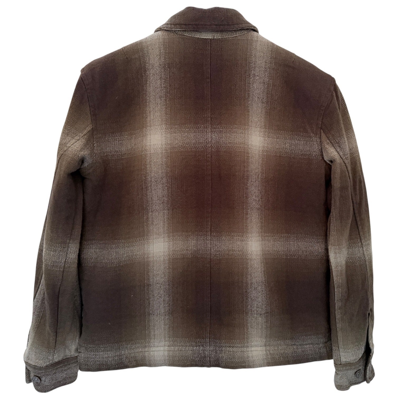 Prana Wool Blend Jacket Womens XS Brown Plaid Button Front Casual Outdoor