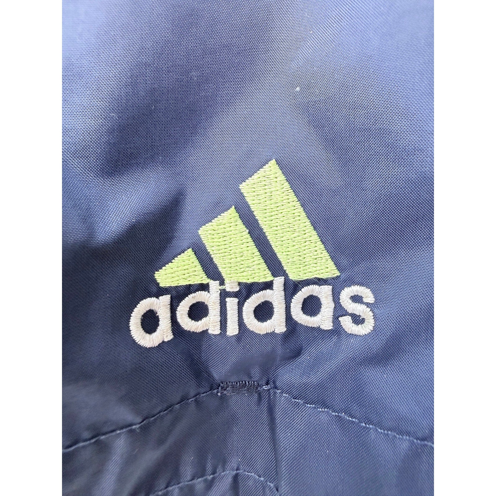 Adidas Windbreaker Jacket Mens XL Blue White Full Zip Lightweight Retro