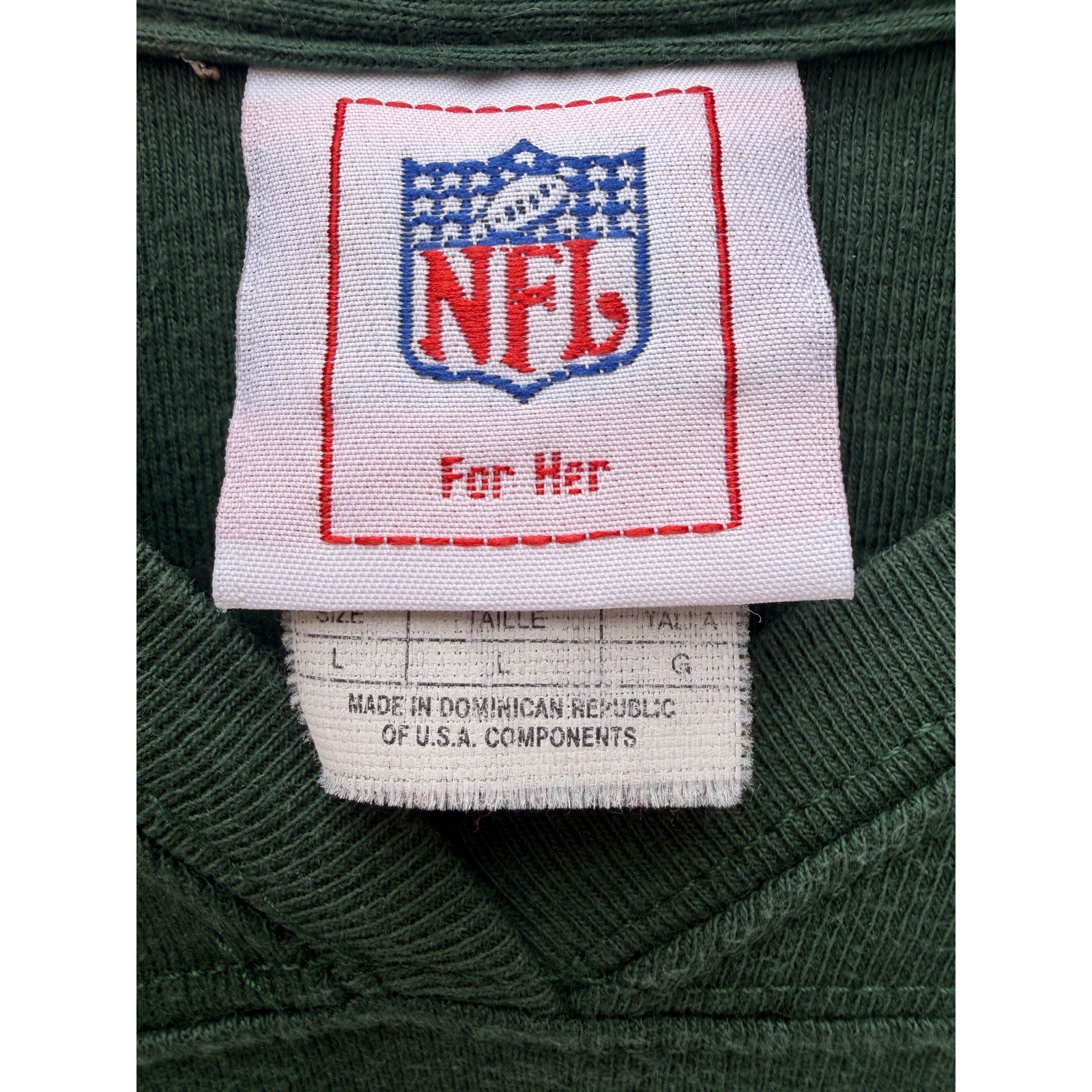 Green Bay Packers Womens T Shirt Large Green NFL Football Logo Graphic Tee