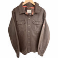 Legendary Whitetails Shirt Jacket Mens Large Brown Button Front Long Sleeve