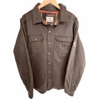 Legendary Whitetails Shirt Jacket Mens Large Brown Button Front Long Sleeve