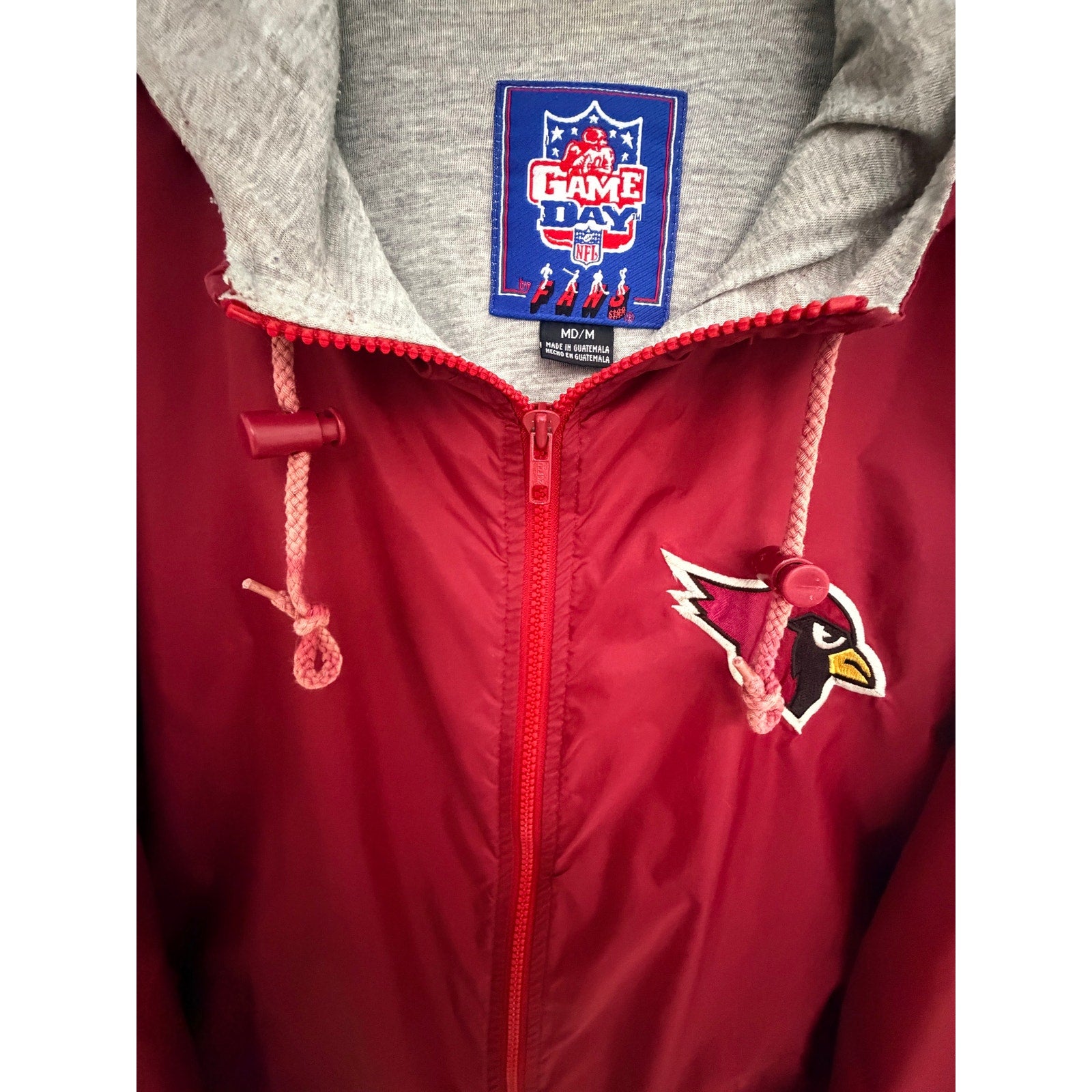 Arizona Cardinals NFL Game Day Fans Gear Hooded Windbreaker Jacket - product photo 4