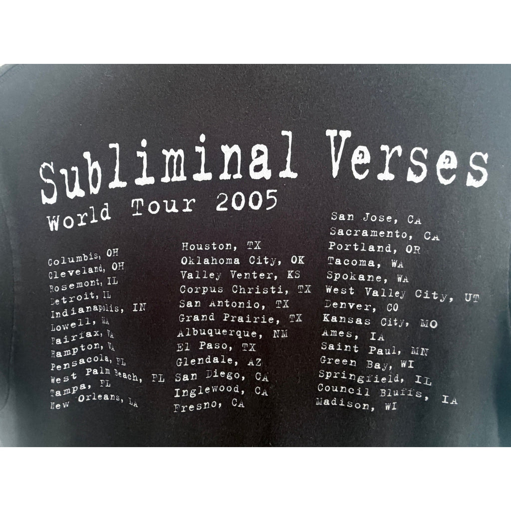 Slipknot Subliminal Verses World Tour 2005 Band T Shirt Mens Medium Black