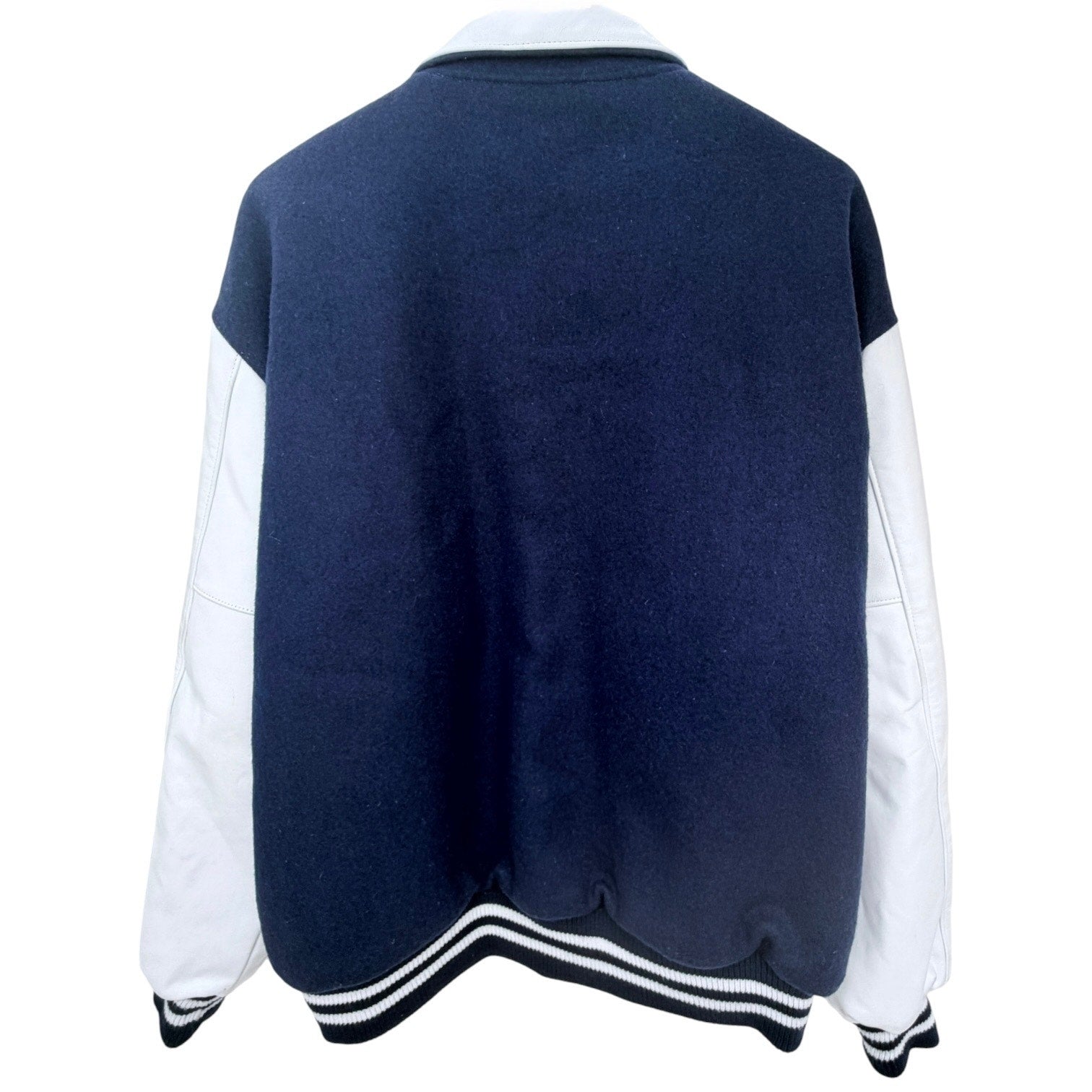 Steer Brand Tide Racing Team Varsity Jacket Mens XL Wool Leather USA Snap Front