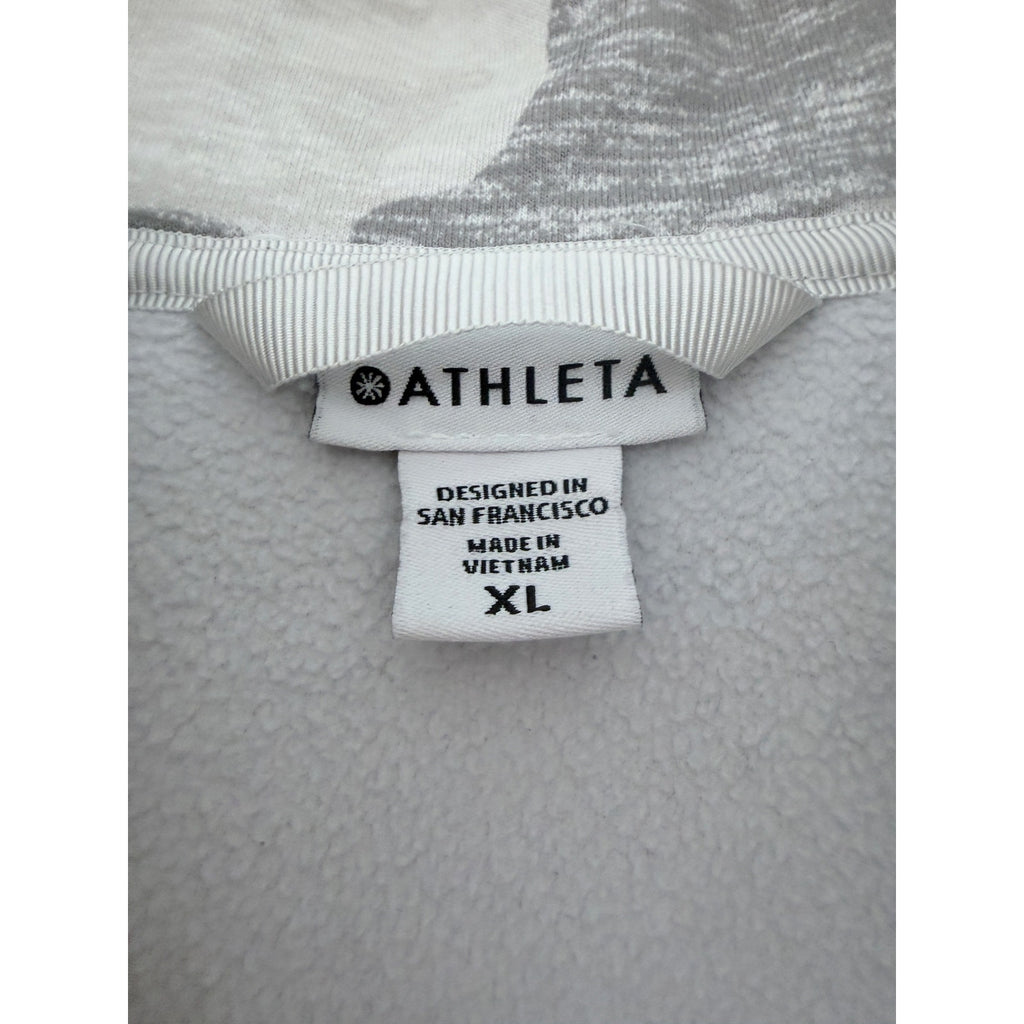 Athleta Full Zip Hoodie Womens XL Gray Camo Athletic Sweatshirt