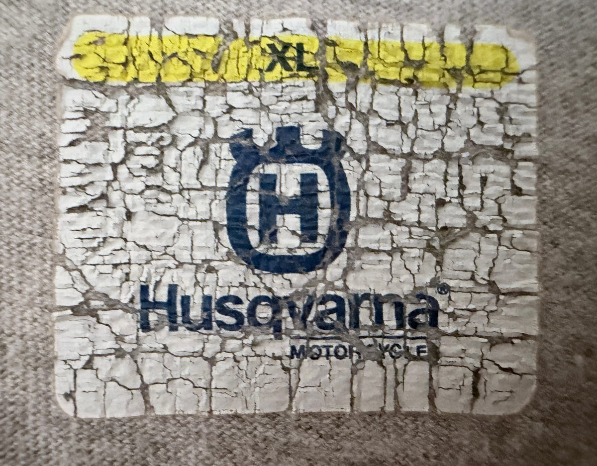 Husqvarna Men's Gray Husqvarna Motorcycles Colorblock Raglan T-Shirt — brand label