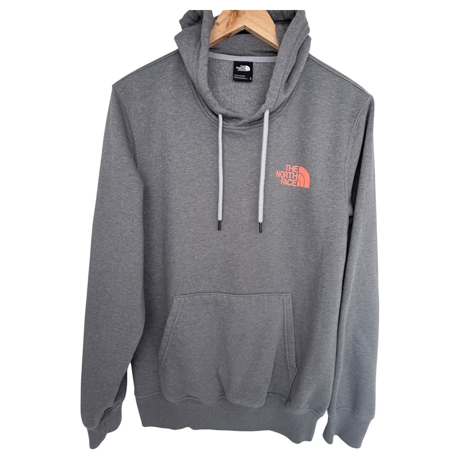 The North Face Graphic Hoodie Mens Medium Gray Pullover Sweatshirt Outdoor