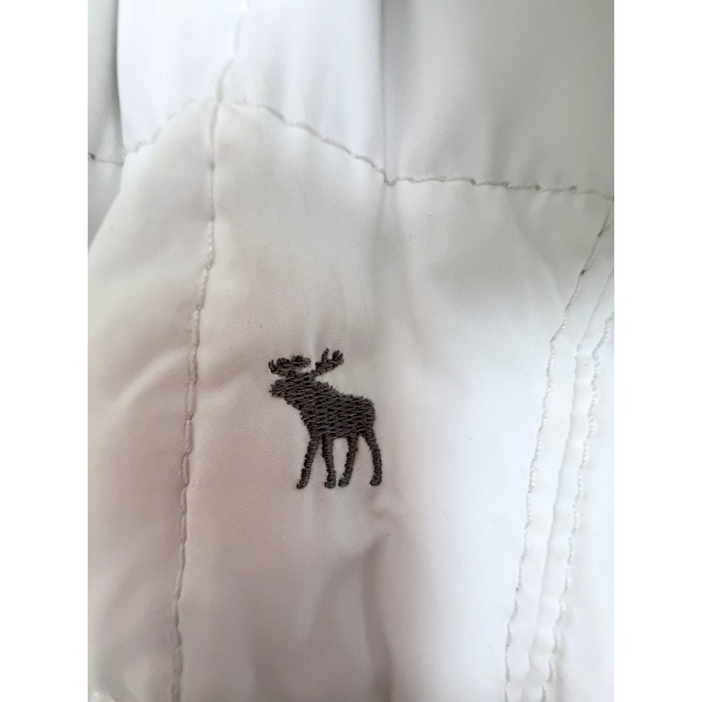 Abercrombie & Fitch White Puffer Jacket